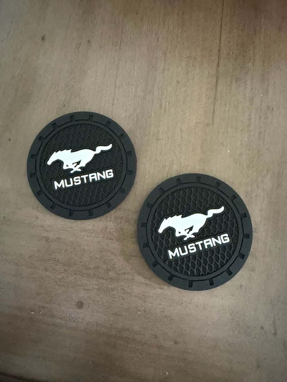 Ford Mustang Silicone Car Cup Holder Coasters - 2 Piece Set